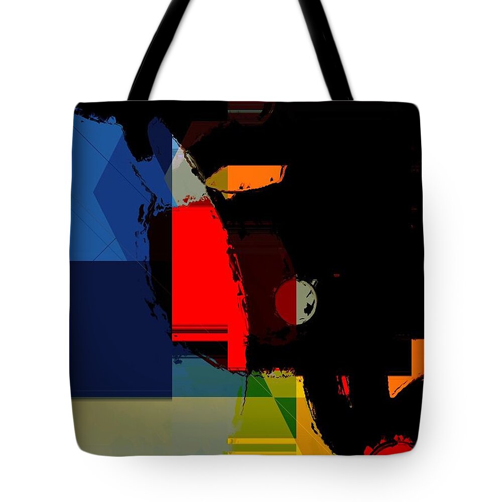 Abstract Tote Bag featuring the digital art Abstract Night by Cooky Goldblatt