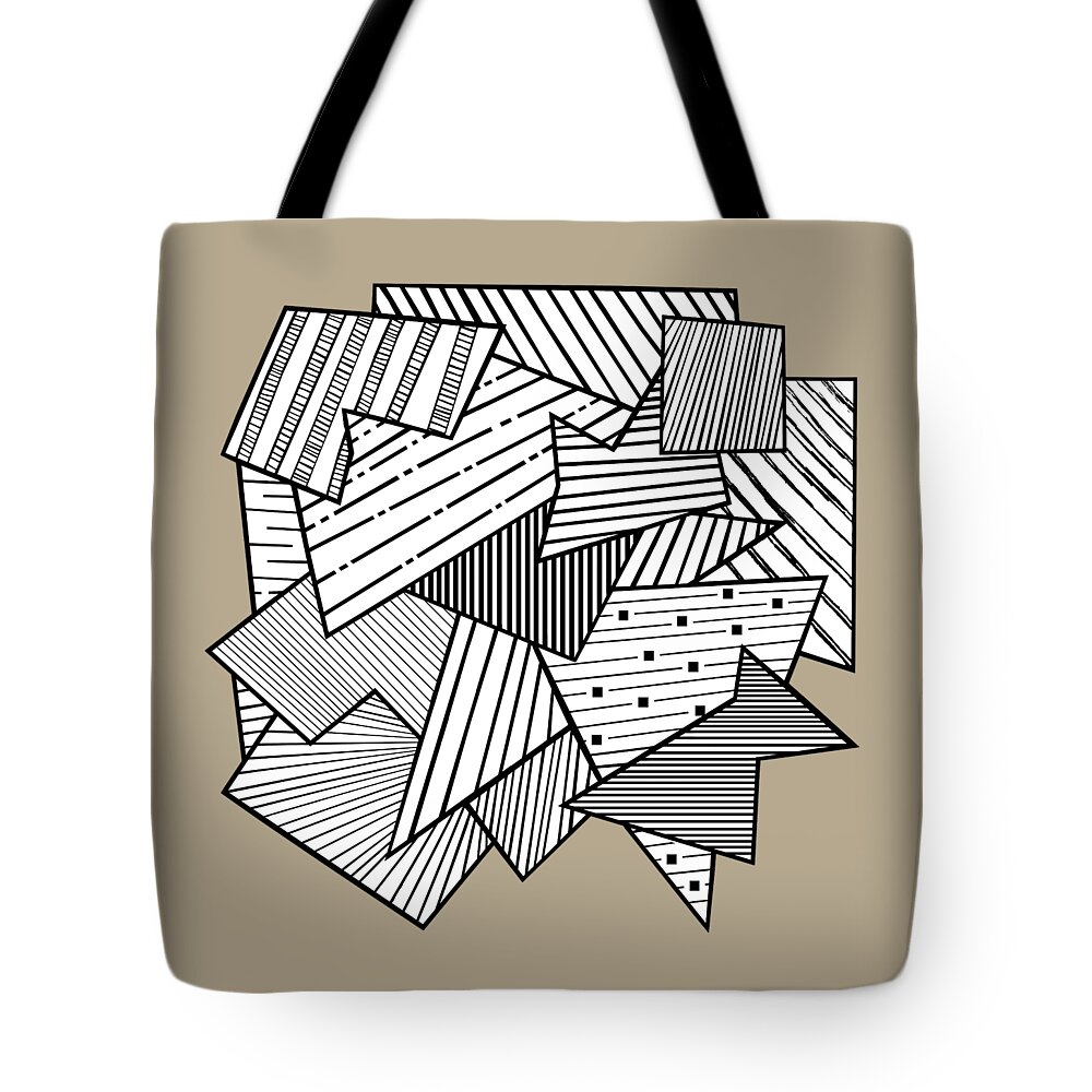 Abstract Tote Bag featuring the mixed media Abstract Overlap by Melissa A Benson