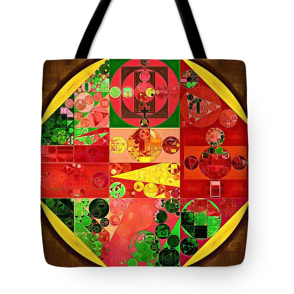 Creation Tote Bag featuring the digital art Abstract painting - Bistre by Vitaliy Gladkiy