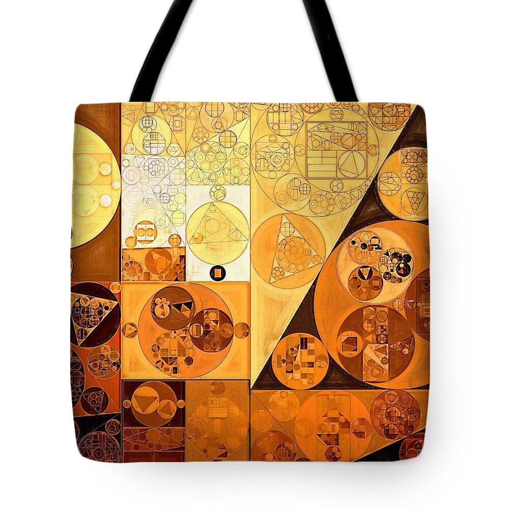 Scheme Tote Bag featuring the digital art Abstract painting - Chardonnay by Vitaliy Gladkiy