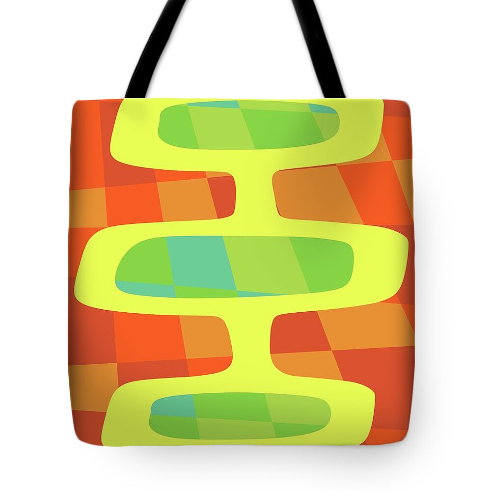  Tote Bag featuring the digital art Abstract Pods 2 by Donna Mibus
