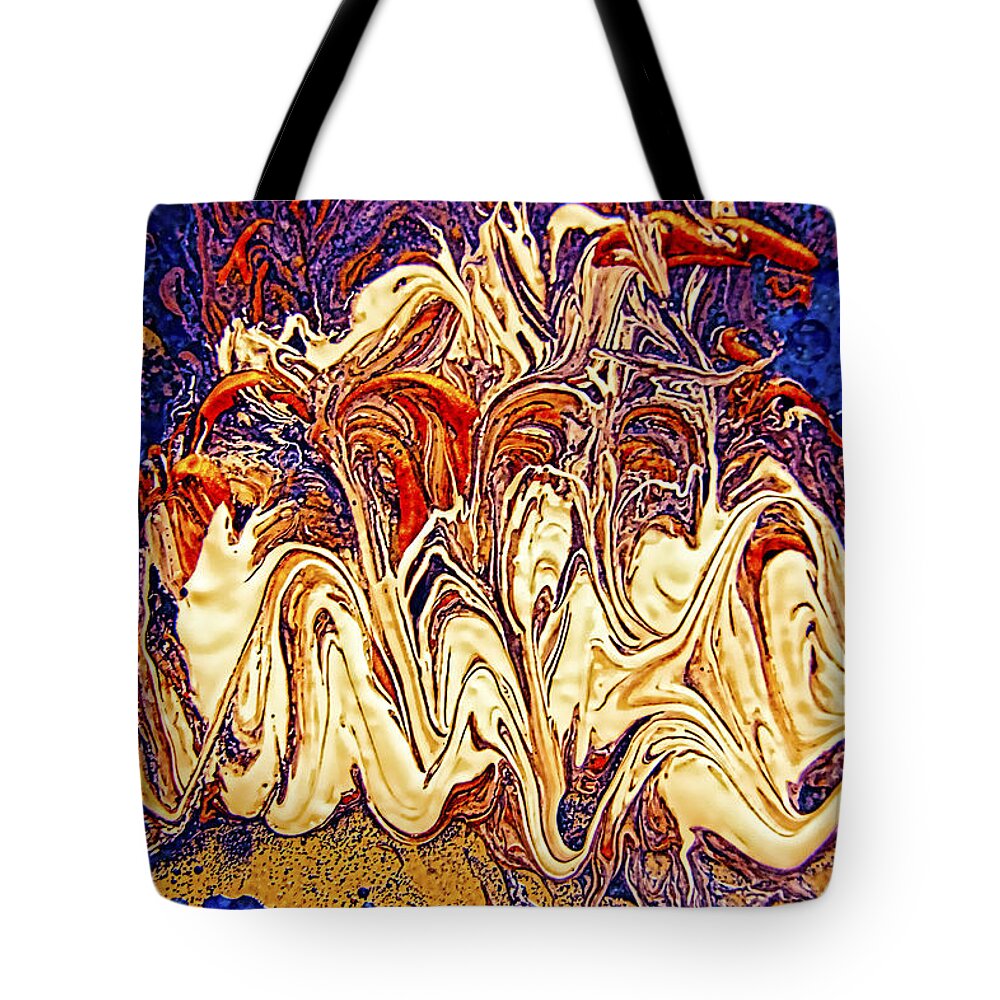 Abstract Tote Bag featuring the mixed media Abstract digital art #1 photography by Renee Anderson