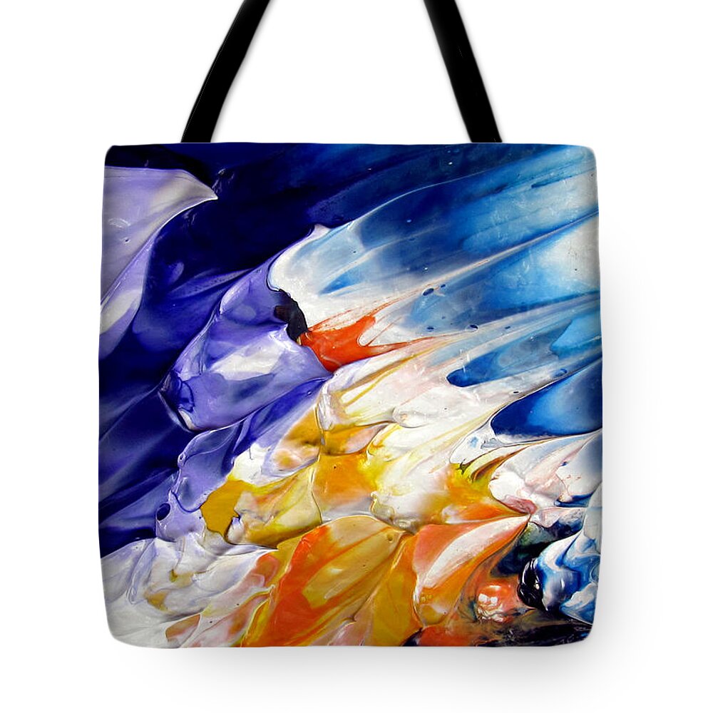 martha Ann Sanchez Tote Bag featuring the painting Abstract Series 0615A-4-L1 by Mas Art Studio