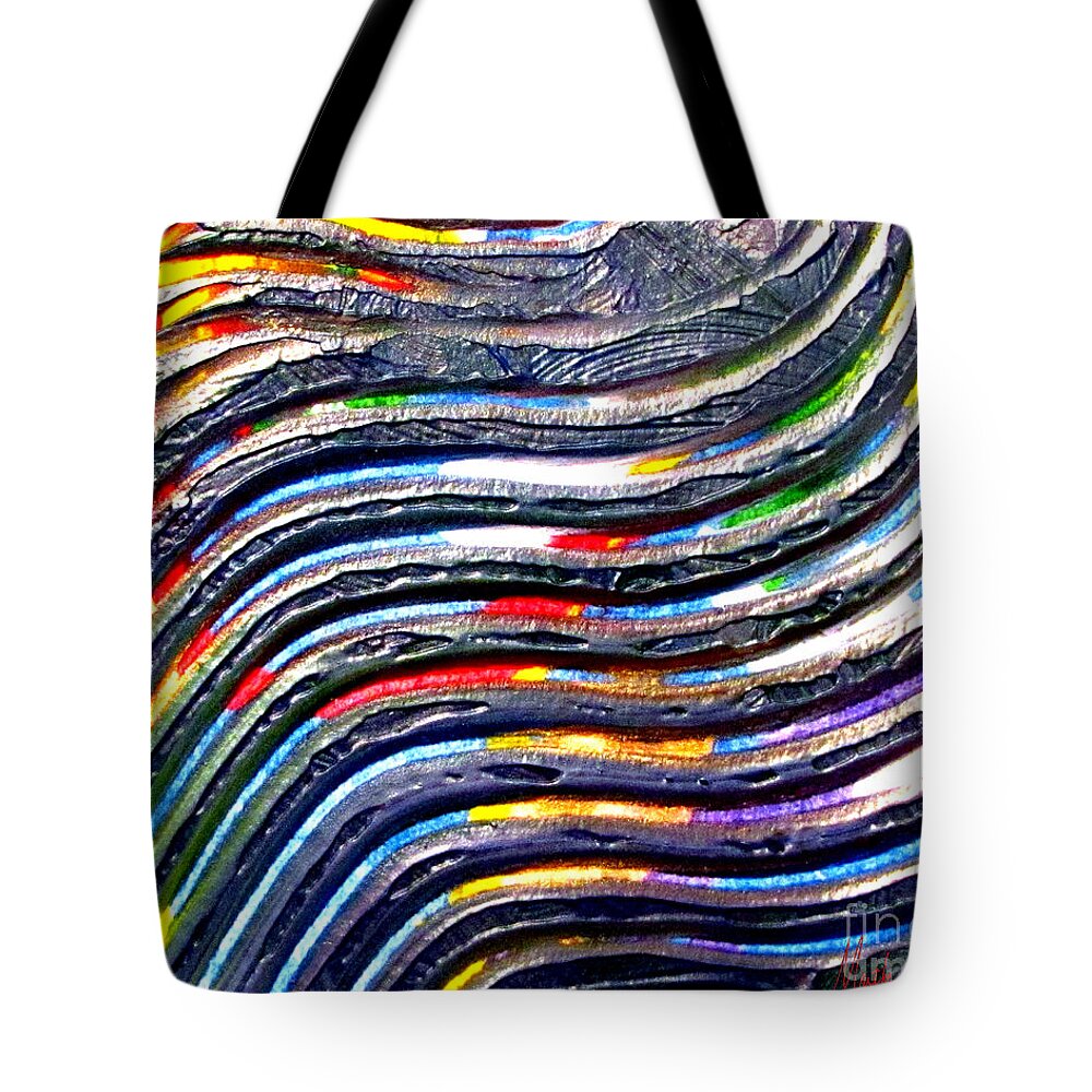 Martha Tote Bag featuring the painting Abstract Series 0615C1 by Mas Art Studio
