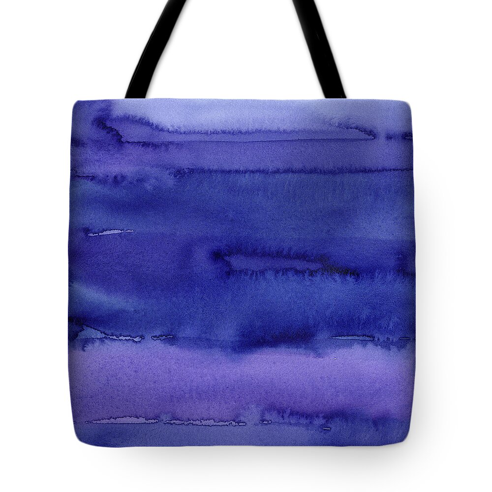 Purple Tote Bag featuring the painting Abstract Watercolor Pattern by Olga Shvartsur