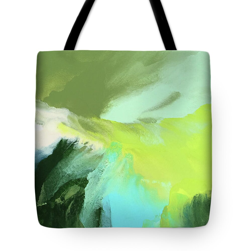 Fluid Tote Bag featuring the painting Abundant by Linda Bailey