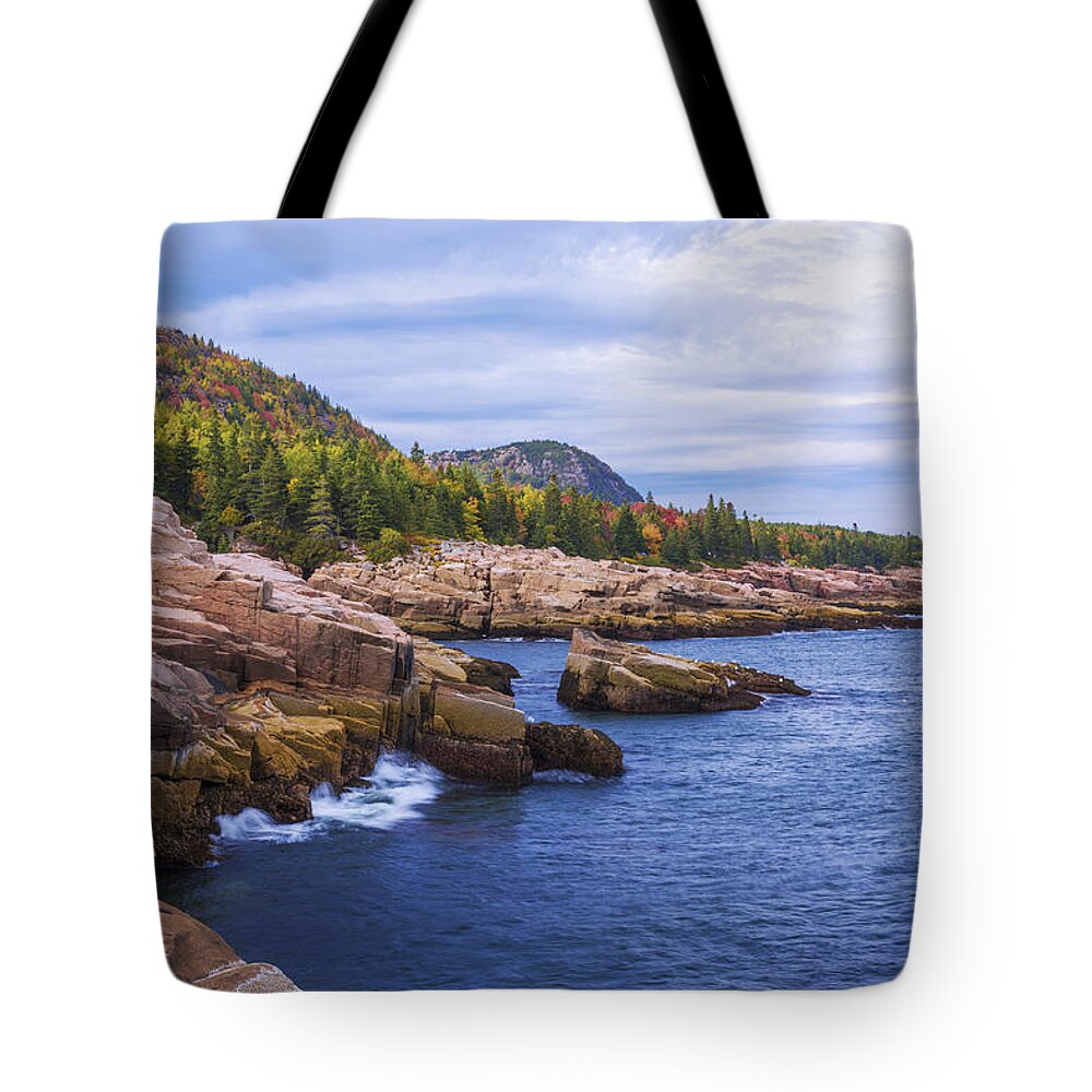 Acadia's Coast Tote Bag featuring the photograph Acadia's Coast by Chad Dutson