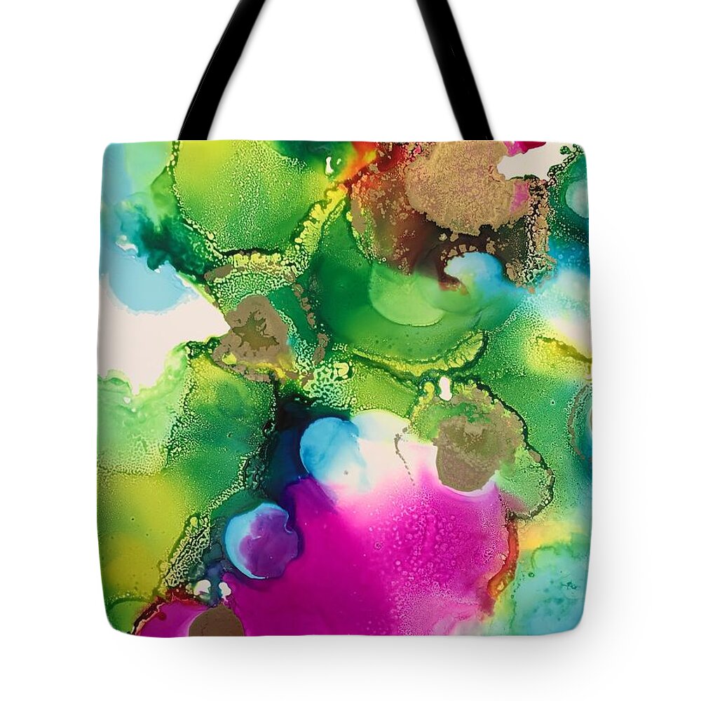 Abstract Tote Bag featuring the painting Acceptance by Tara Moorman