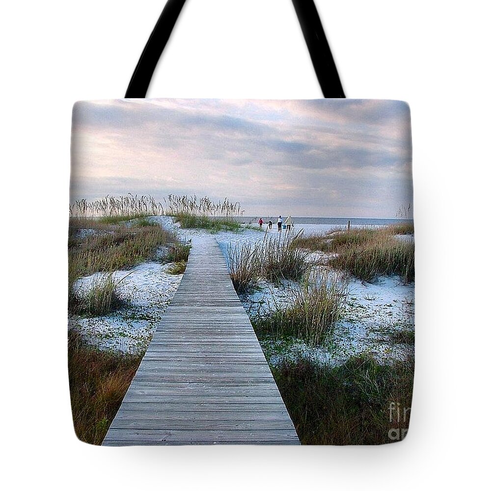 Sand Dunes Tote Bag featuring the photograph Across the Dunes by Julie Dant