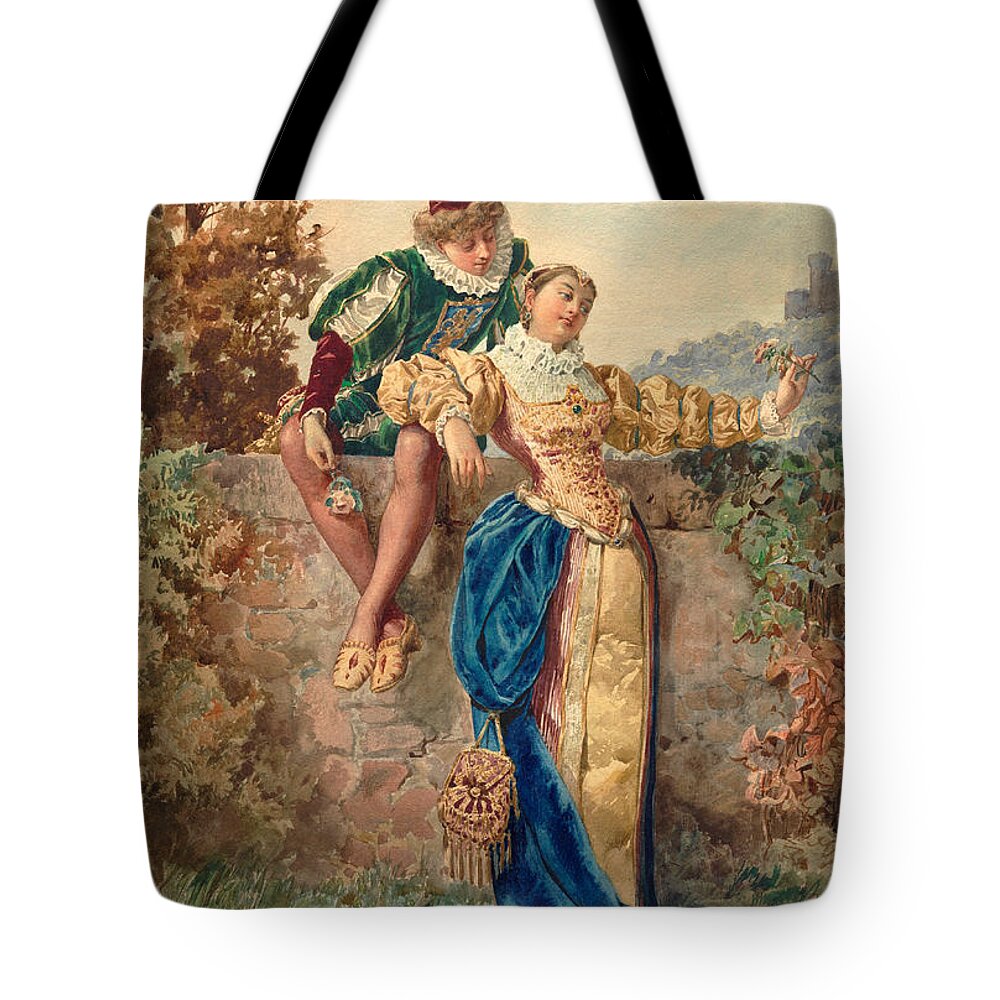 Galofre Y Gimnez Tote Bag featuring the painting Admirer by Celestial Images