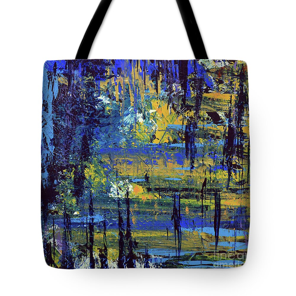 Lines Tote Bag featuring the painting Adventure by Cathy Beharriell