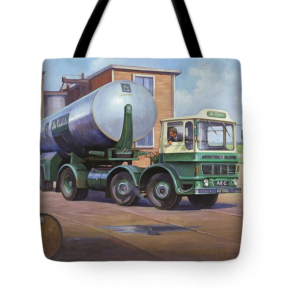Painting For Sale Tote Bag featuring the painting AEC Air Products by Mike Jeffries
