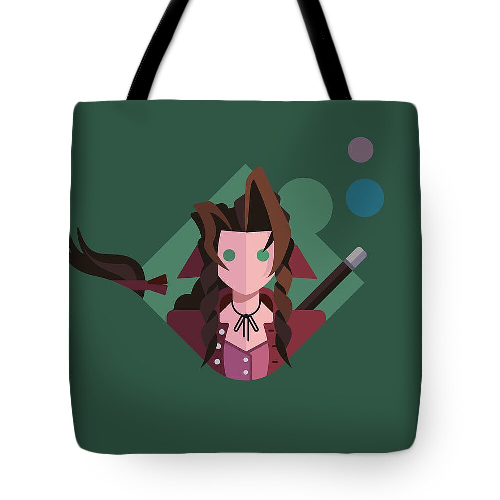 Ffvii Tote Bag featuring the digital art Aeris by Michael Myers
