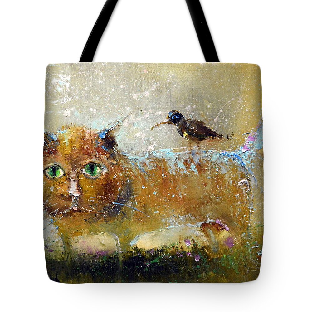 Russian Artists New Wave Tote Bag featuring the painting Aerocarrier by Igor Medvedev