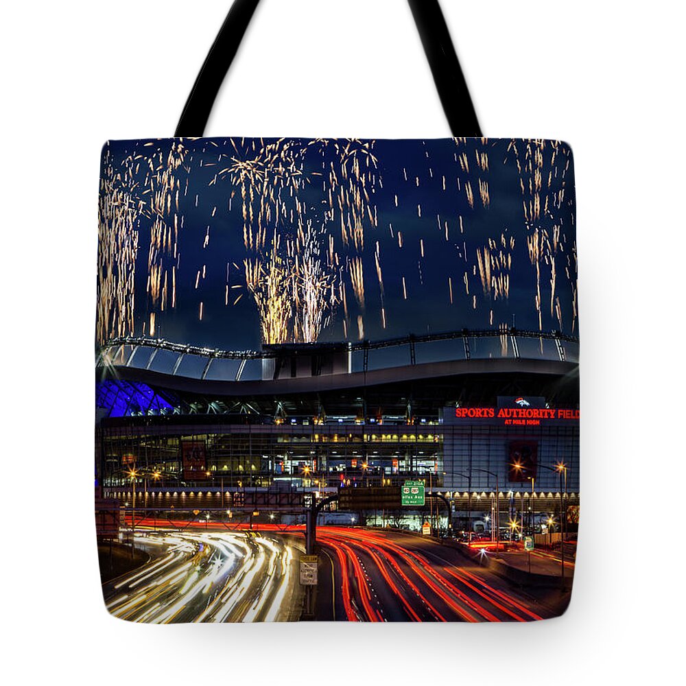 Denver Tote Bag featuring the photograph AFC Champs by Chuck Rasco Photography