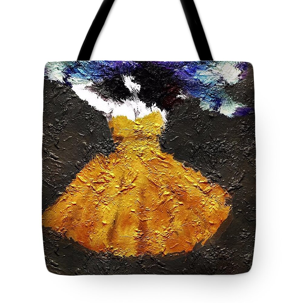 Afro Tote Bag featuring the digital art AfroChica by Romaine Head