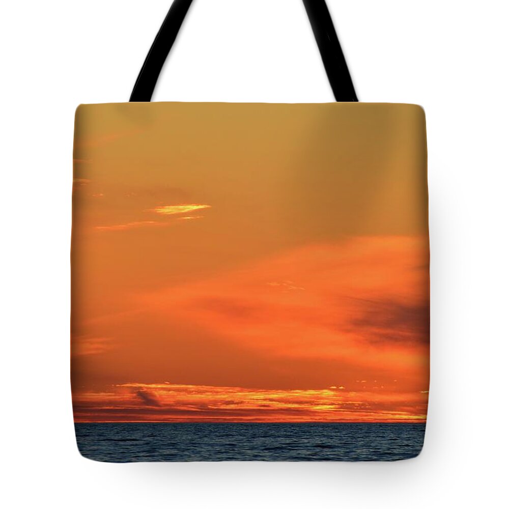 Abstract Tote Bag featuring the photograph After Sunset Clouds by Lyle Crump