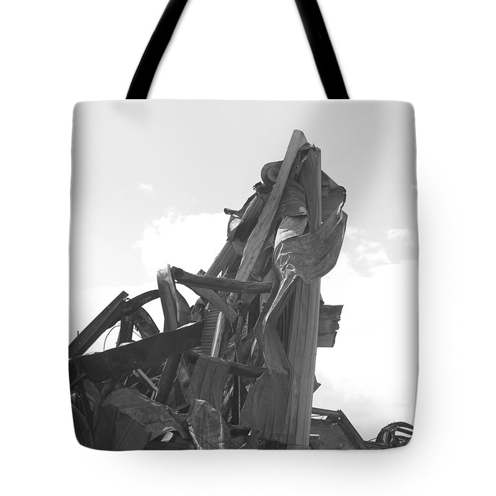 Black Tote Bag featuring the photograph After The Fire 7 by Brian Gryphon