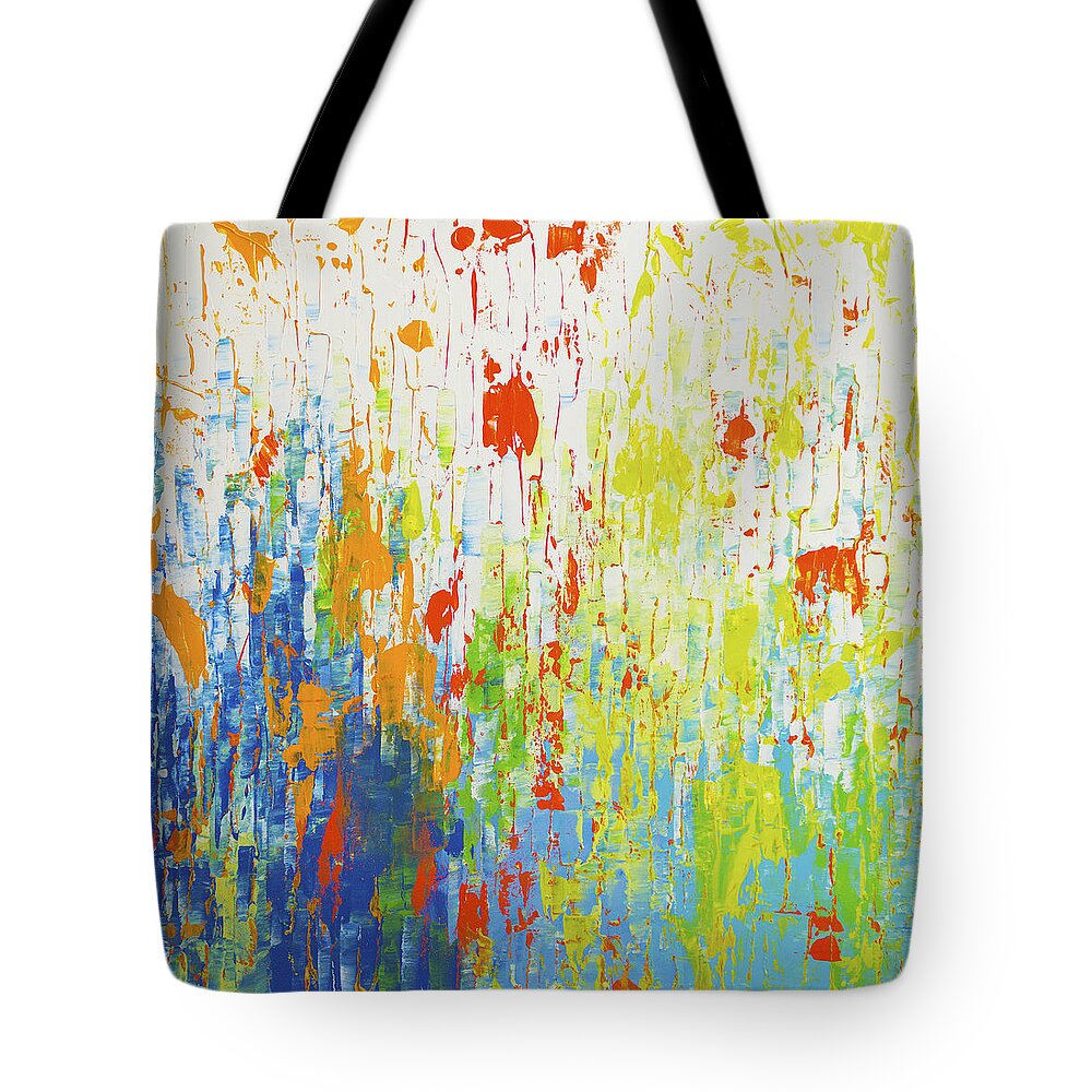 Flower Tote Bag featuring the painting After The Rain by Linda Bailey