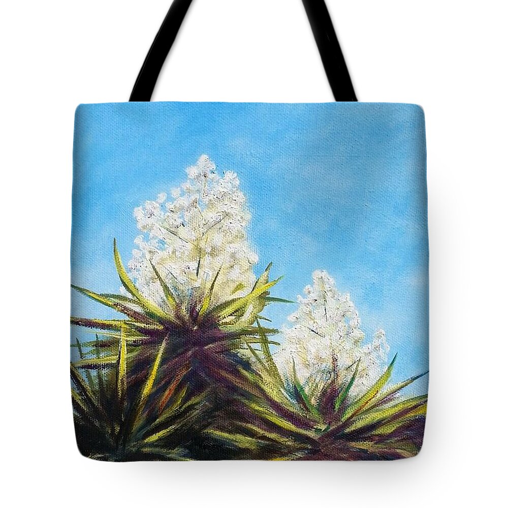 Seascapes Tote Bag featuring the painting Agave Bloom by Jeffrey Campbell