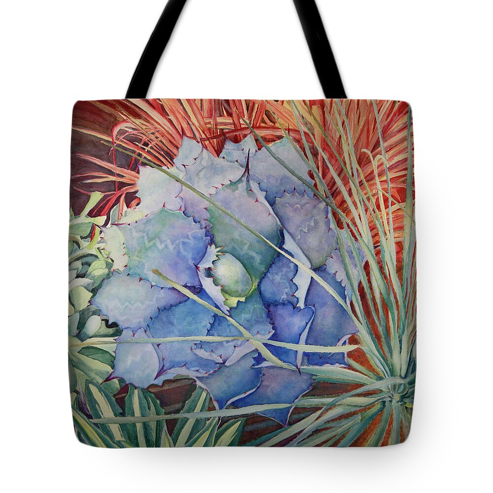 Agave Tote Bag featuring the painting Agave Glory by Tara D Kemp