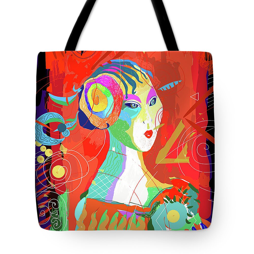 Woman Prtrait Tote Bag featuring the painting Ageless Madam by Judith Barath