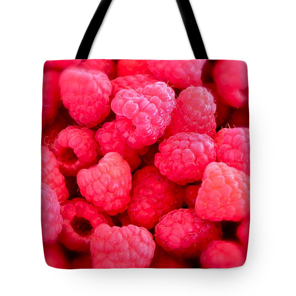Photograph Of Berries Tote Bag featuring the photograph Agenda for today ... raspberry jam by Gwyn Newcombe