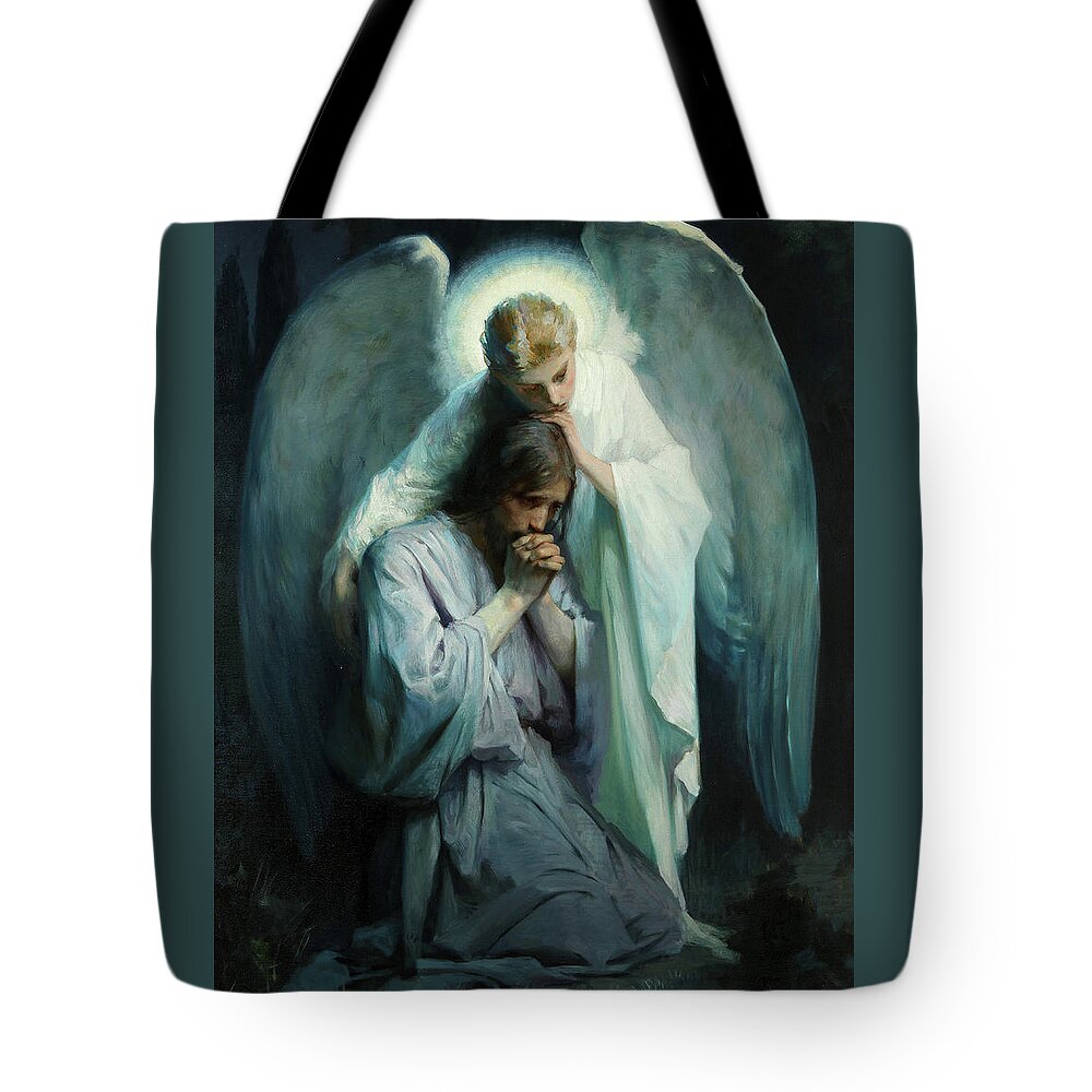 Agony In The Garden Tote Bag featuring the painting Agony in the Garden by Schwartz Frans