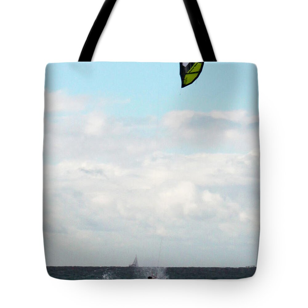 Seascape Tote Bag featuring the photograph Air - Surfer's Paradise by Susan Vineyard