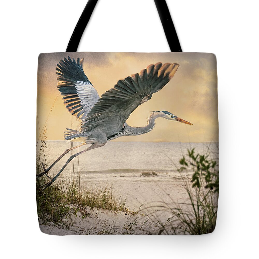 Airborne Tote Bag featuring the photograph Airborne by Brian Tarr