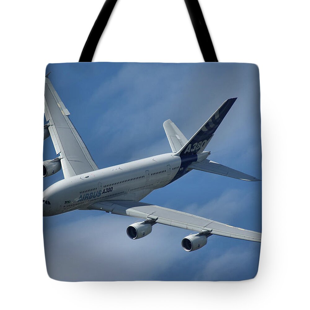 Airbus Tote Bag featuring the photograph Airbus A380 by Tim Beach