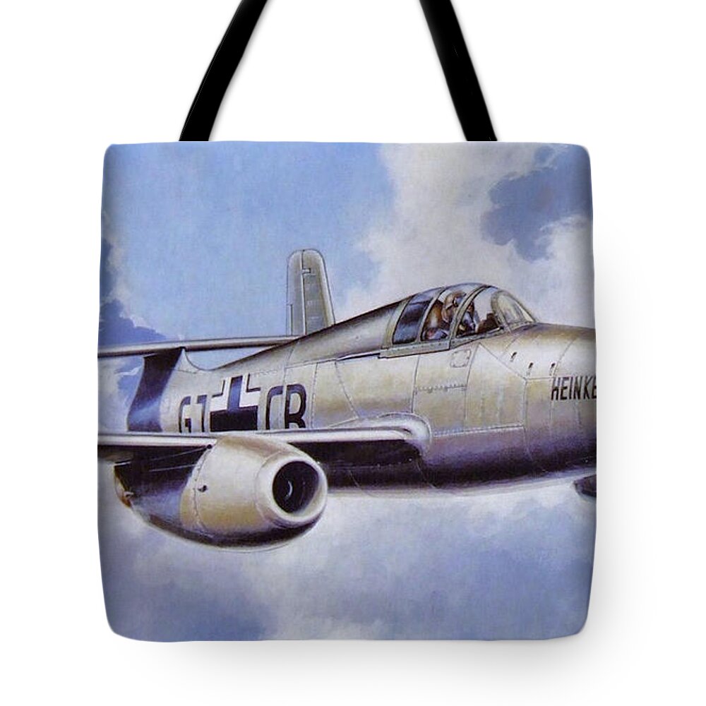 Aircraft Tote Bag featuring the digital art Aircraft by Maye Loeser