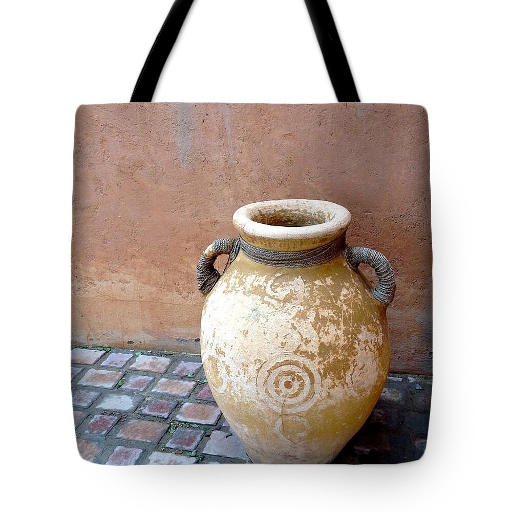 Urn Tote Bag featuring the photograph Al Ain Urn by Barbara Von Pagel