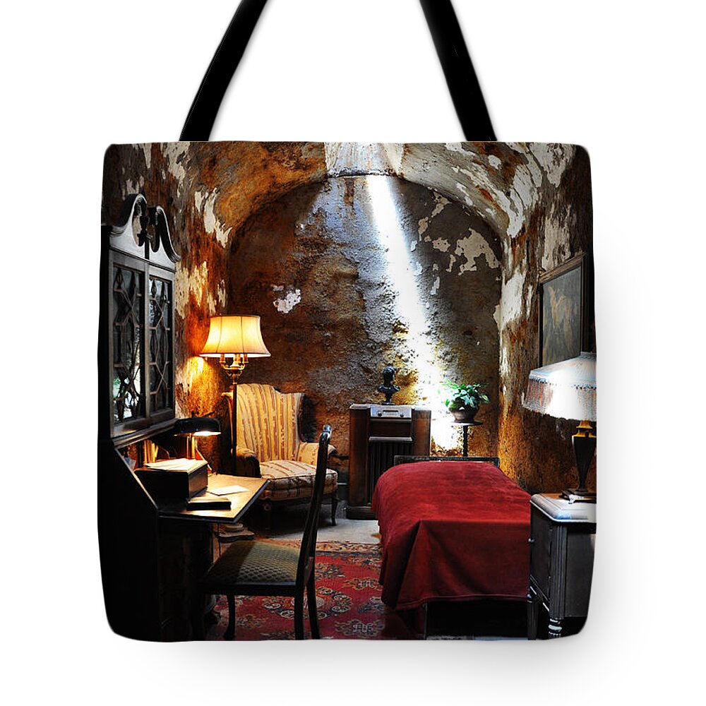 Al Capone's Cell - Eastern State Penitentiary Tote Bag featuring the photograph Al Capone's Cell - Eastern State Penitentiary by Bill Cannon