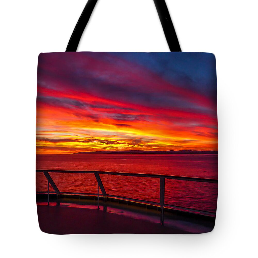 Alaska Tote Bag featuring the photograph Alaska On Fire by Pamela Newcomb