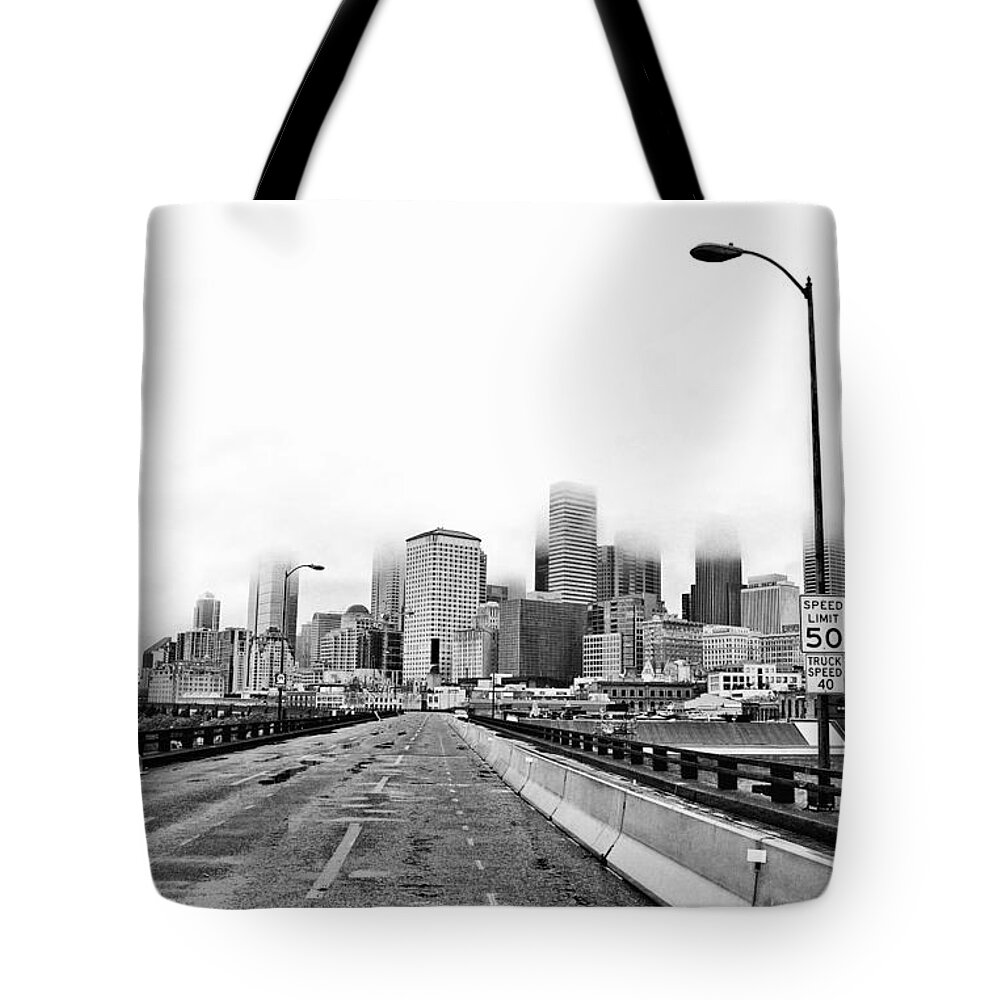 Seattle Tote Bag featuring the photograph Alaskan Way Viaduct Downtown Seattle by Pelo Blanco Photo
