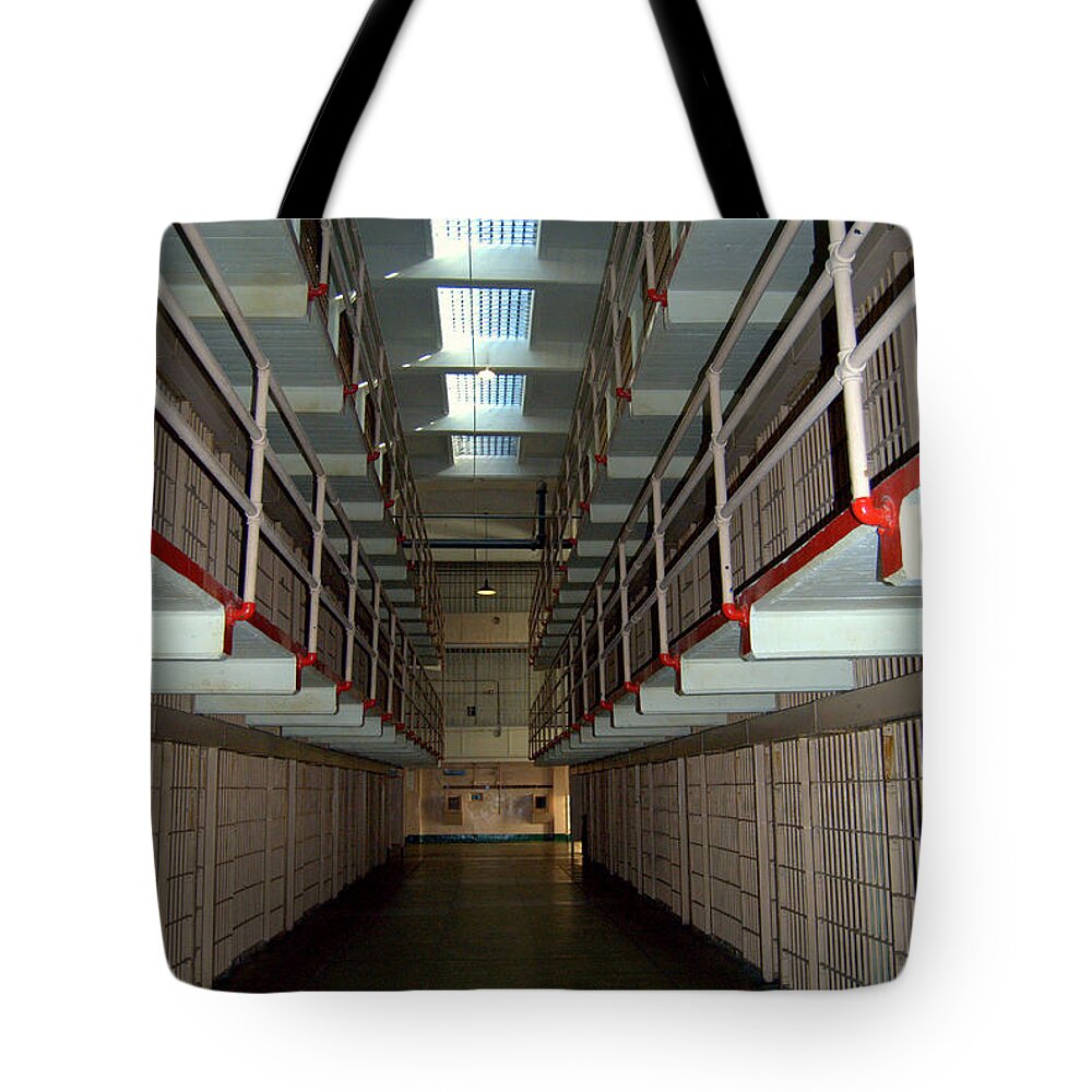 Prison Tote Bag featuring the photograph Alcatraz Revisited by Caroline Stella