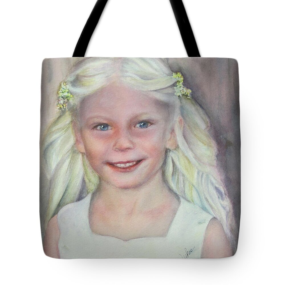 Child Tote Bag featuring the painting Alexis by Mary Beglau Wykes