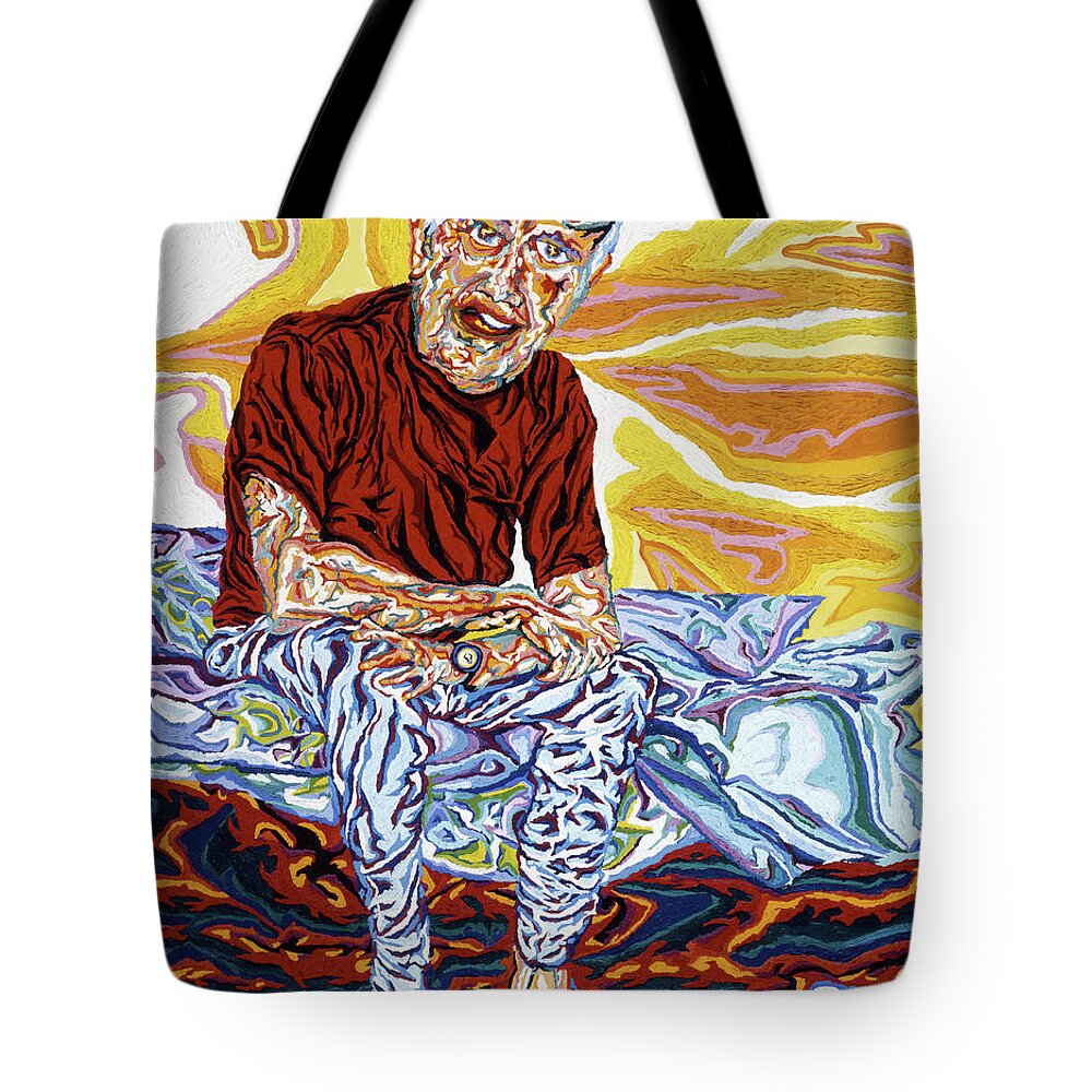 Full Body Tote Bag featuring the painting Alfred's Last Days by Robert SORENSEN