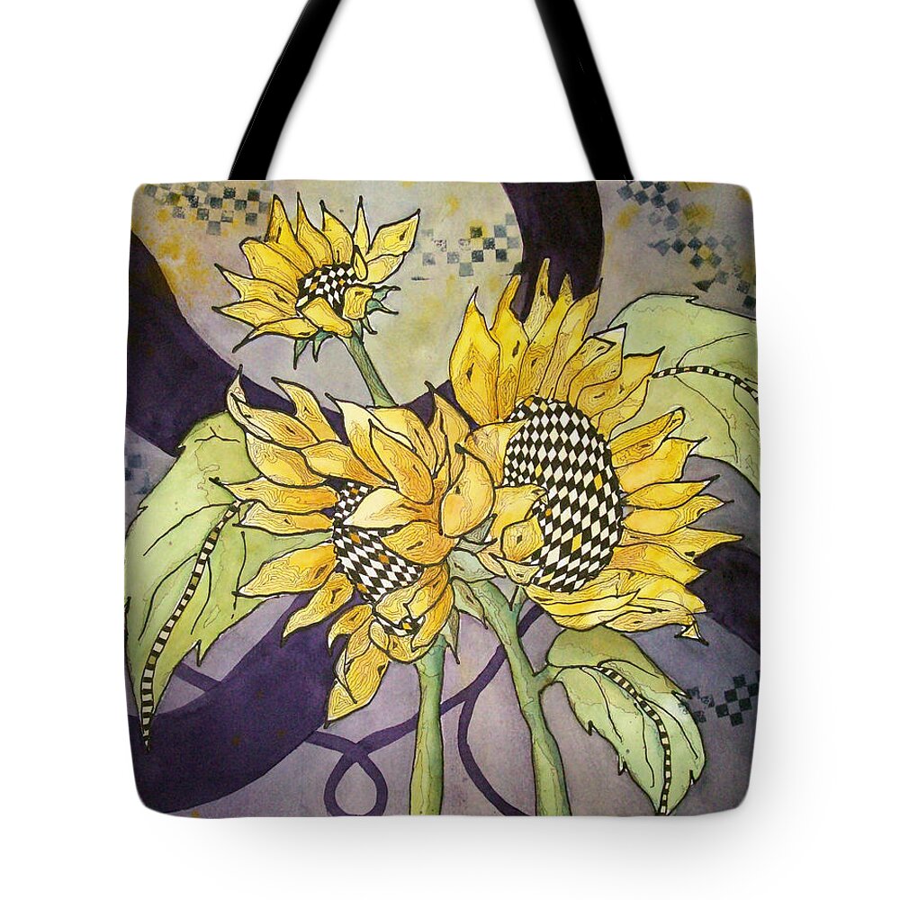 Sunflowers Tote Bag featuring the painting Alice in Wonderland by Elise Boam