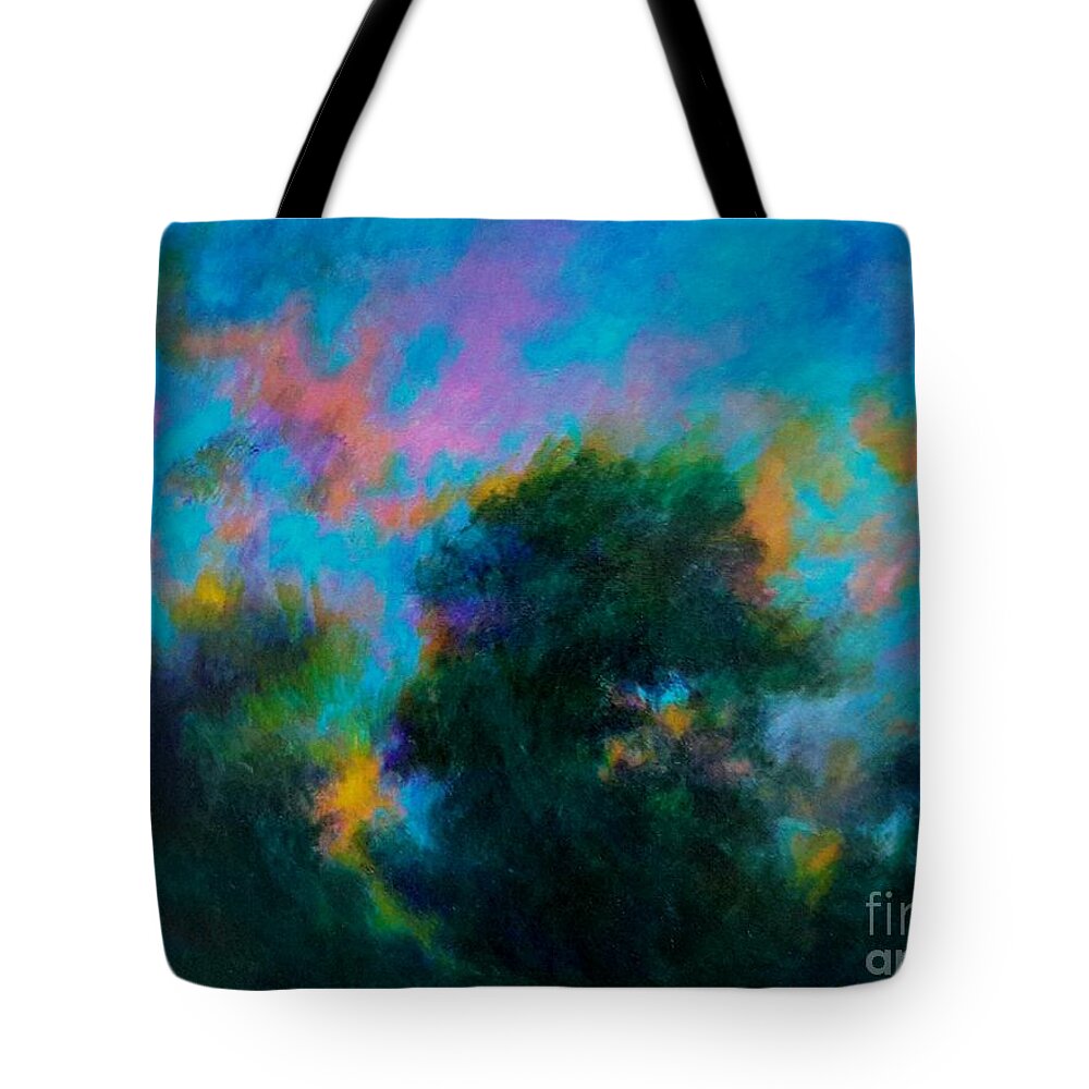 Landscapes Tote Bag featuring the painting Alison's Dream Time by Alison Caltrider