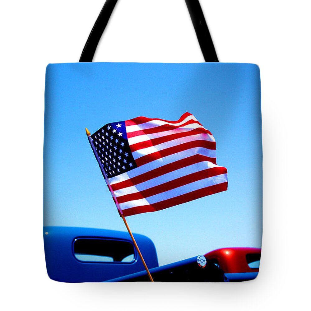 Red White And Blue Tote Bag featuring the photograph All American by Ralph Vazquez