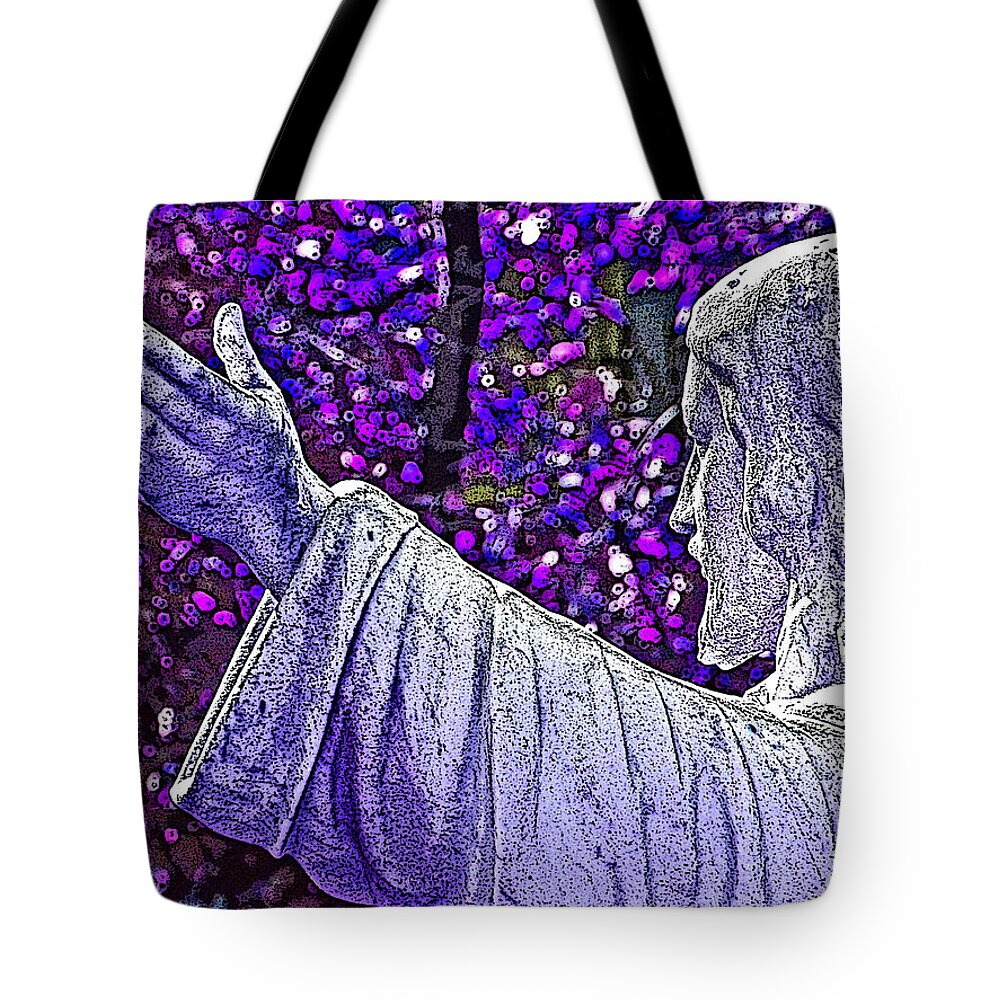 Religion Tote Bag featuring the photograph All Are Welcome by Donna Shahan