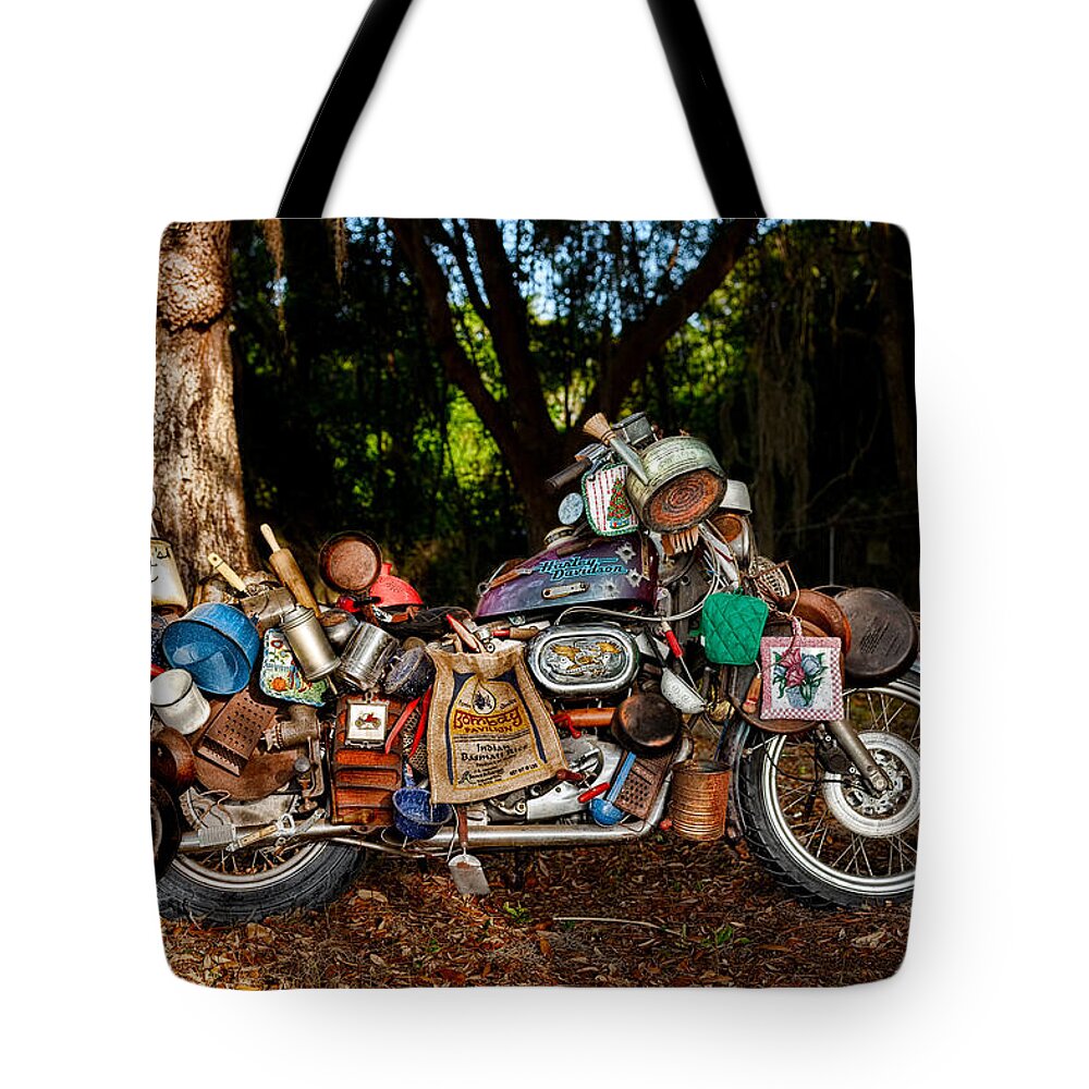 Harley Tote Bag featuring the photograph All But The Kitchen Sink by Christopher Holmes