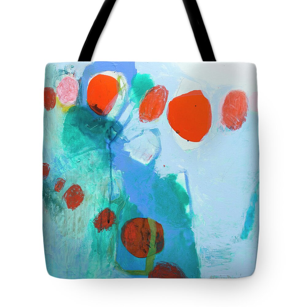 Abstract Tote Bag featuring the painting All Kinds of Delight by Claire Desjardins