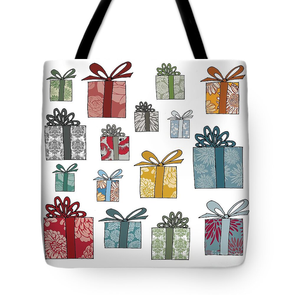 Birthday Tote Bag featuring the digital art All Wrapped Up by Sarah Hough