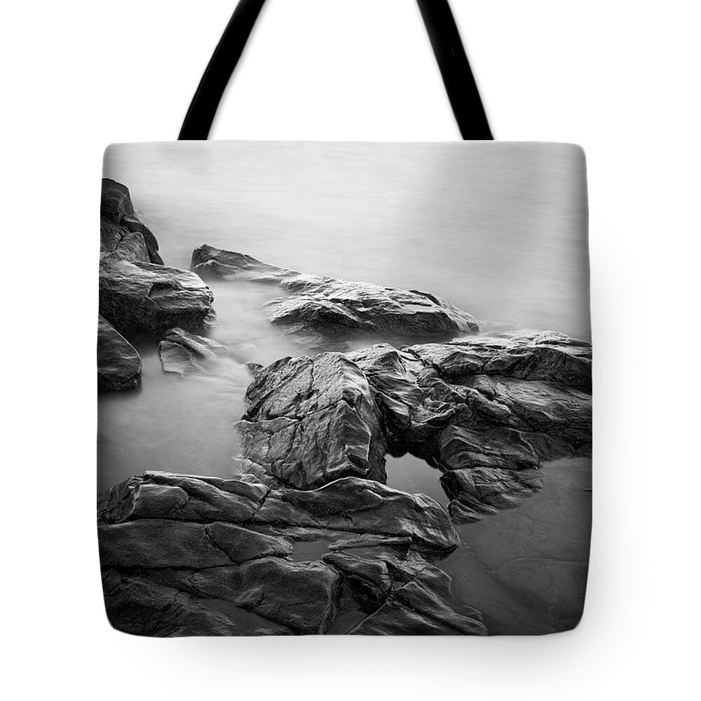 Allens Pond Tote Bag featuring the photograph Allens Pond VII BW by David Gordon
