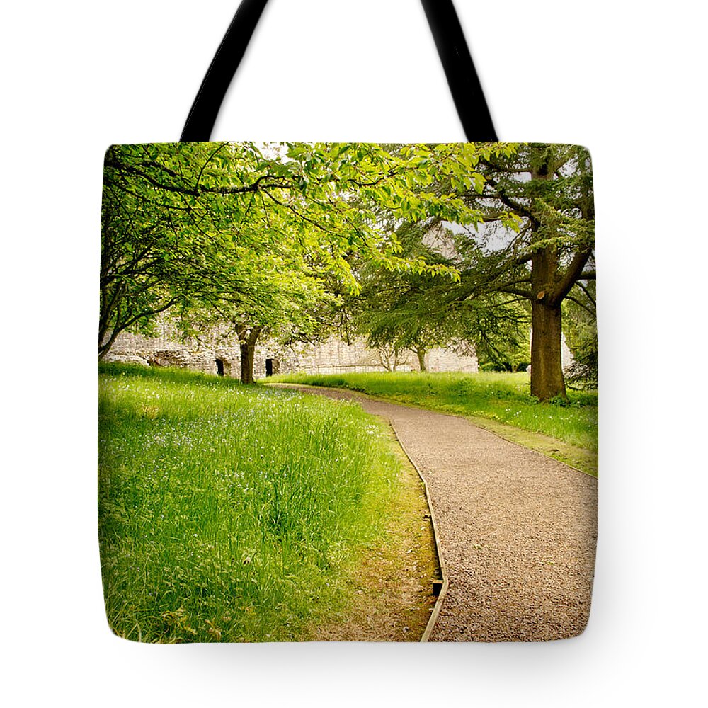 Dryburgh Tote Bag featuring the photograph Alley of Silence. by Elena Perelman