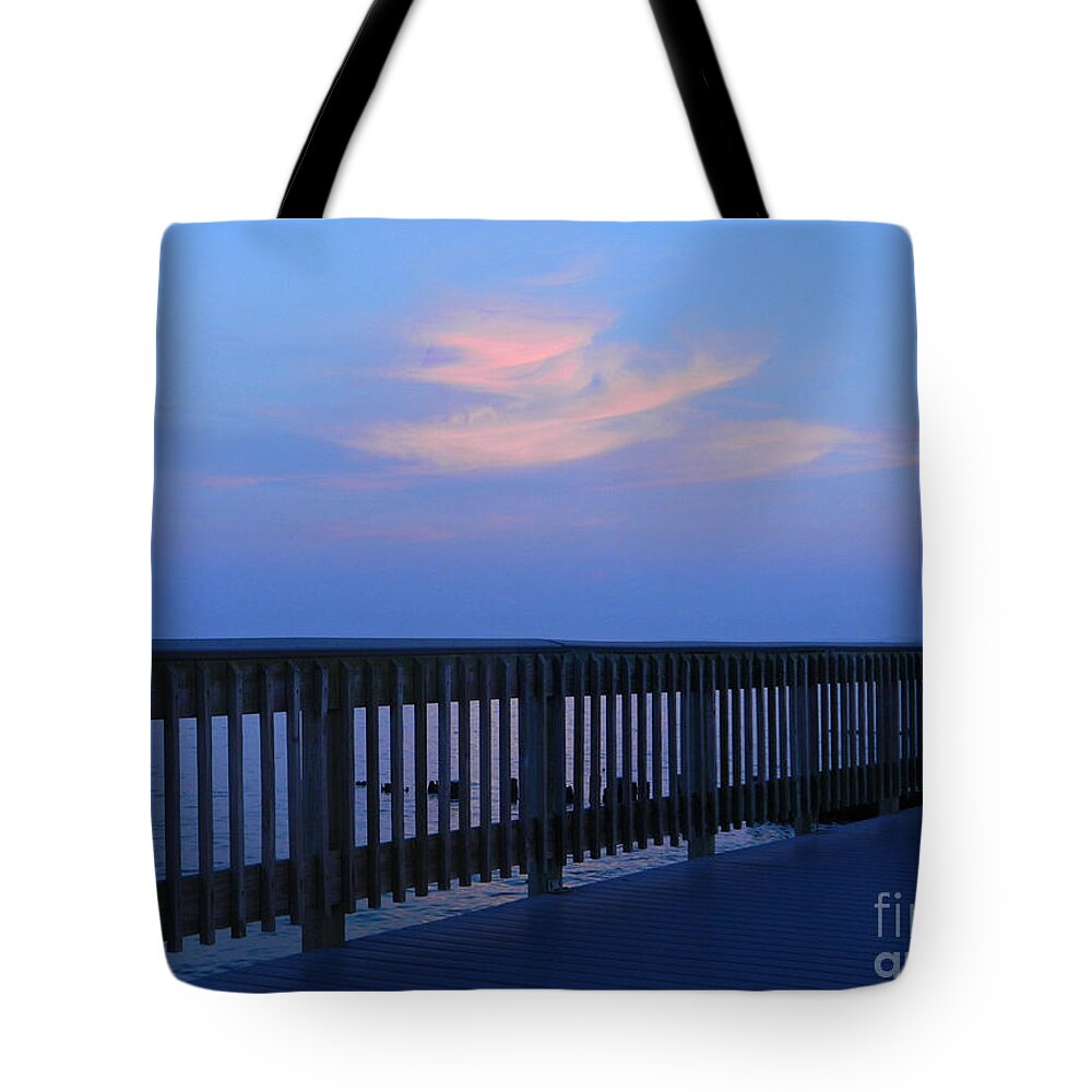 Landscape Tote Bag featuring the photograph Alls Quiet On the Beach Front by Emmy Vickers