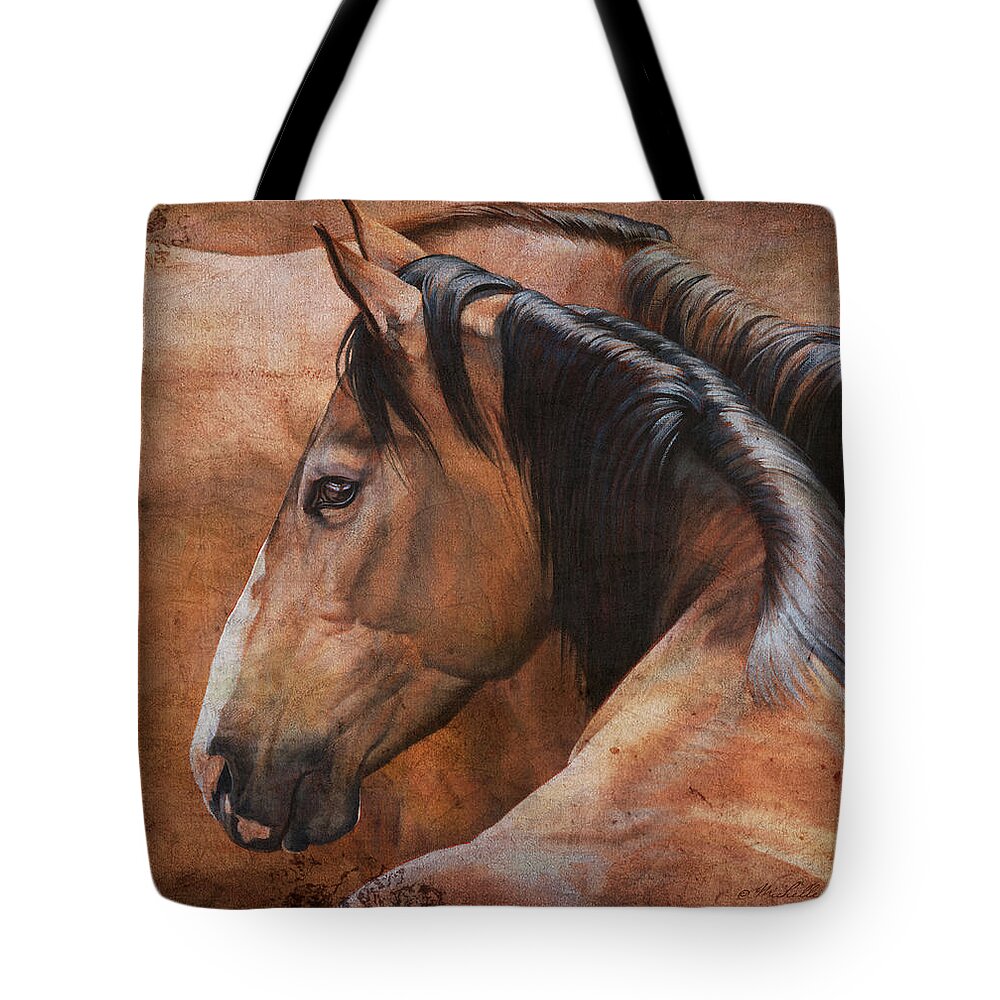 Michelle Grant Tote Bag featuring the painting Almost Dun by JQ Licensing